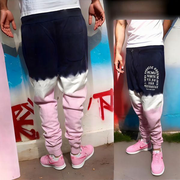 ^BLACK KEYS^ ~ICE CREAM~ THREE TONE JOGGER SWEATPANTS