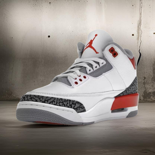 JORDAN 3 ~Fire Red~ (Red/White/grey) basketball sneakers