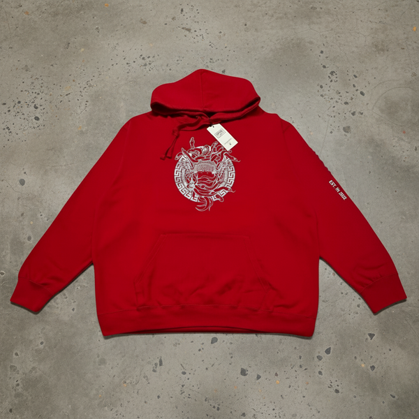 *CROOKS & CASTLES* (RED) ~BULLET BANDUSA~ PULLOVER HOODIES FOR MEN