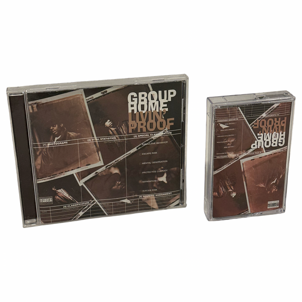 •GROUP HOME - LIVIN’ PROOF• ~1995 OG PRESSINGS~ (CD & CASSETTE TAPE) (TAPE POPPED)
