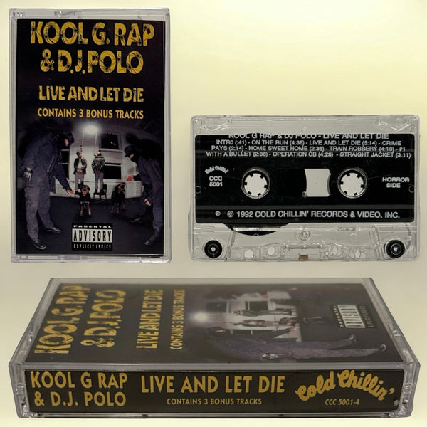 •KOOL G RAP & D.J. POLO - LIVE AND LET DIE• ~1992 OG PRESSING~ (CASSETTE TAPE)