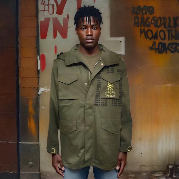 ^CROOKS & CASTLES^ (OLIVE GREEN) ~MAJOR GENERAL~ FALL JACKETS FOR MEN (OLIVE)