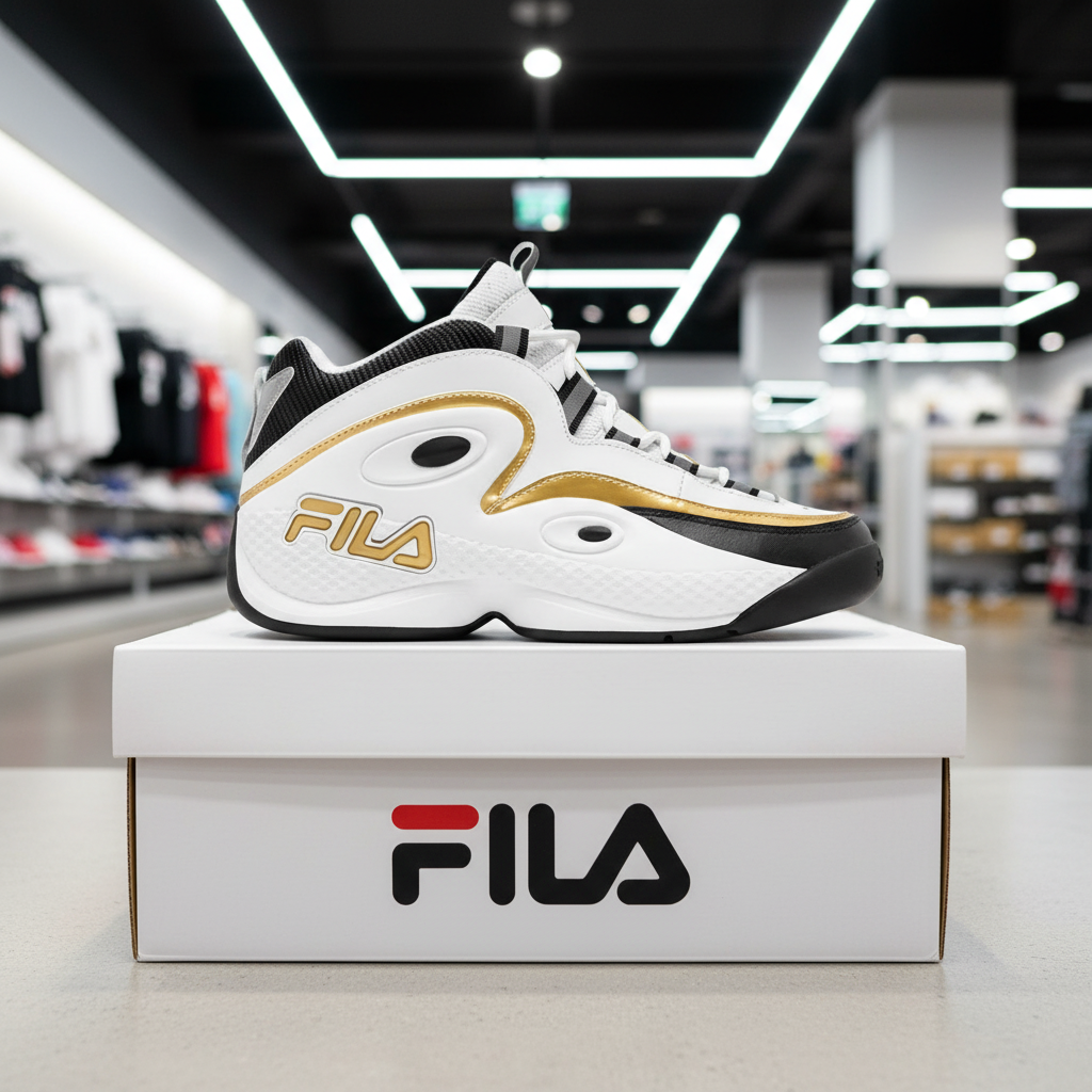 *FILA* ~G-Hill 3~ •90’s Throwback’s• ~B-Ball Sneaks~(Black/Gold/White)