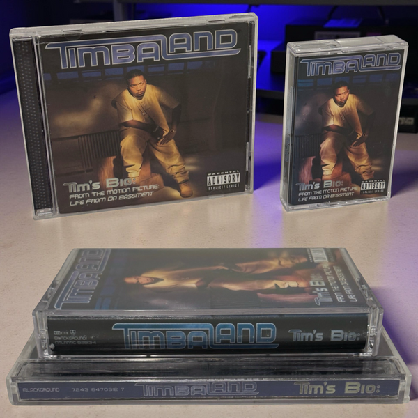 •TIMBALAND ~ TIM’S BIO: FROM THE MOTION PICTURE: LIVE FROM DA BASEMENT• ~1998 OG PRESSINGS~ (CD & CASSETTE TAPE)
