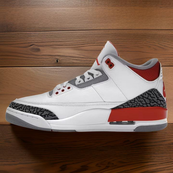 JORDAN 3 ~Fire Red~ (Red/White/grey) basketball sneakers