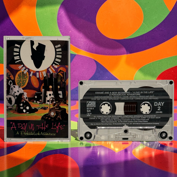 •KWAME AND A NEW BEGINNING ~ “A DAY IN THE LIFE” A POKADELIC ADVENTURE• ~1990 OG PRESSING~ (CASSETTE TAPE)