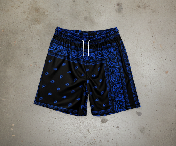 *MATCHING BANDANA SET* ~Lightweight Summer Activewear~ (Blue bandana on black)