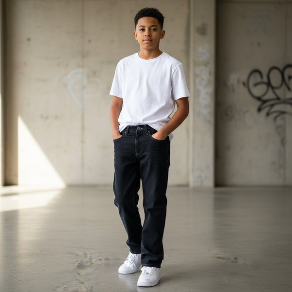 *ECKO UNLTD* DENIM JEANS FOR BOYS (BLACK) (STRAIGHT LEG)