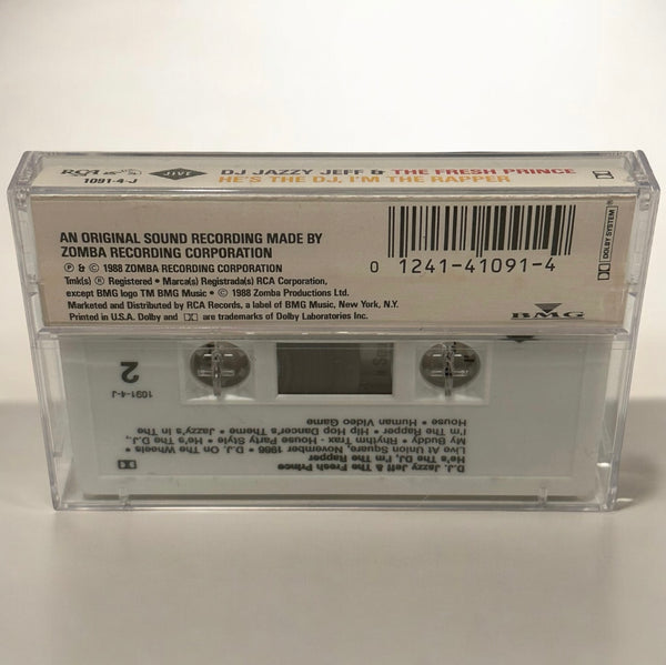 •DJ JAZZY JEFF AND THE FRESH PRINCE - HE’S THE DJ I’M THE RAPPER• ~1988 OG CLUB PRESSING~ (CASSETTE TAPE WHITE SHELL) (3)