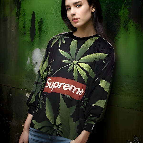 ^$UPR3M3^ ~WEED LEAF~ LONG SLEEVE TEES