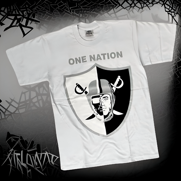 *<SC>* (WHITE) ~ONE NATION~ HEAVY COTTON JUMBO PRINT TEES