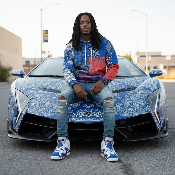 *BANDANNA PRINT* (LIGHTWEIGHT) PULLOVER HOODIES