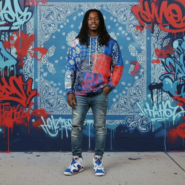 *BANDANNA PRINT* (LIGHTWEIGHT) PULLOVER HOODIES