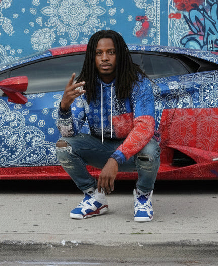 *BANDANNA PRINT* (LIGHTWEIGHT) PULLOVER HOODIES