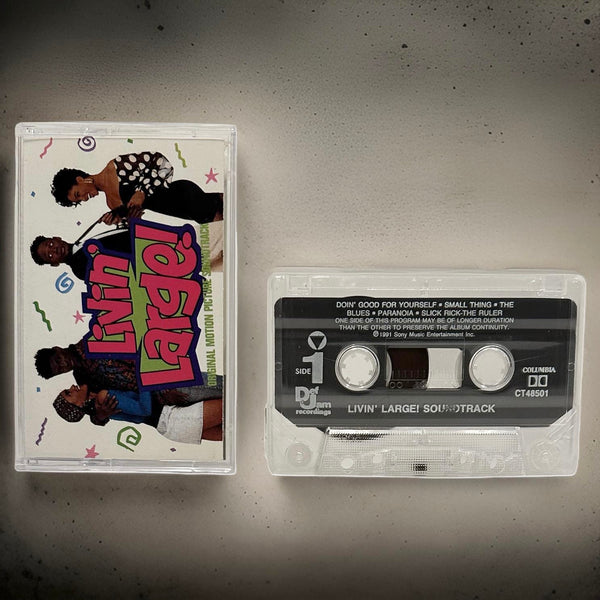 •LIVIN’ LARGE! ~ SOUNDTRACK• (1991 OG PRESSING) (CASSETTE TAPE)