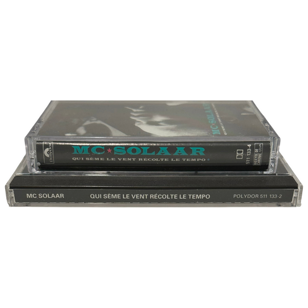 •MC SOLAAR ~ QUI SEME LE VENT RECOLTE LE TEMPO• ~1991 OG PRESSINGS~ (CD & CASSETTE TAPE)