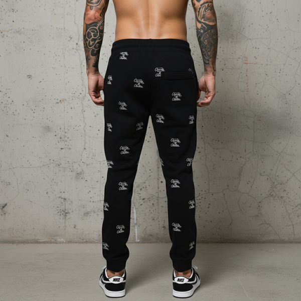 *CROOKS & CASTLES* (BLACK) ~SILHOUETTE~ JOGGER SWEATPANTS