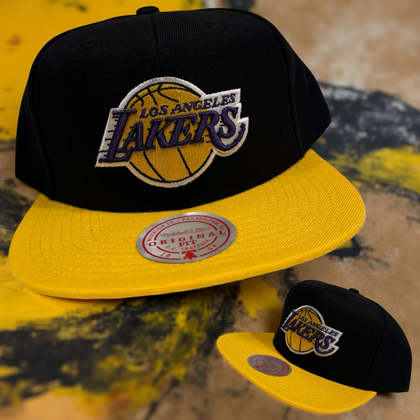 *Los Angeles Lakers* snapback hats by Mitchell & Ness