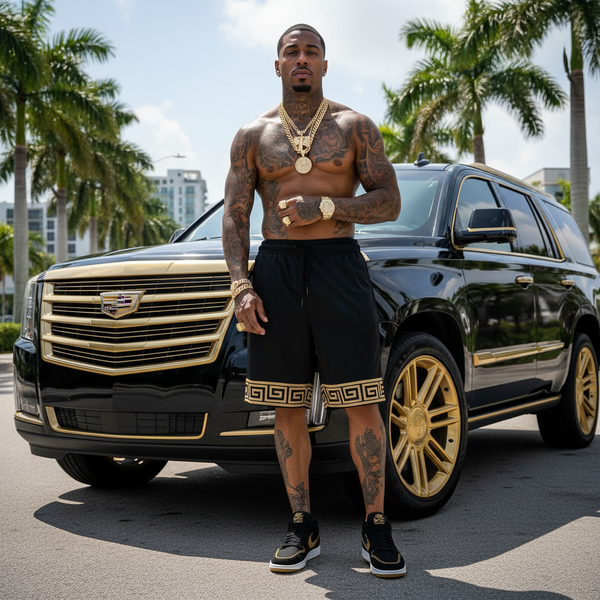 *GREEK BLOCK RIBBON* ~Activewear shorts~