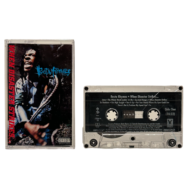 •BUSTA RHYMES - WHEN DISASTER STRIKES• ~1997 OG PRESSINGS~ (CD & CASSETTE TAPE)