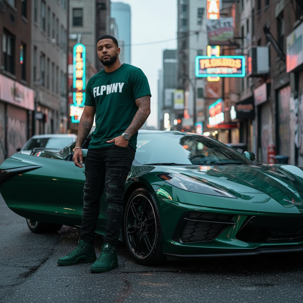 *DNINE RESERVE* (GREEN) ~FLIPMYNY~ SHORT SLEEVE T-SHIRT