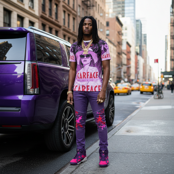 *SCARFACE - “ELVIRA”* ~Luxury big print tees~ (Cotton Blends) (UP TO 5XL)