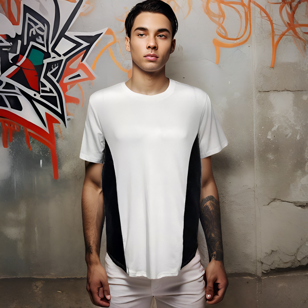 ^UCXX^ (WHITE-BLACK) FANCY CLUB SHORT SLEEVE T-SHIRTS