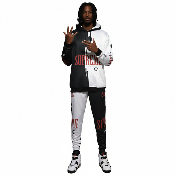 ^$UPR3M3 SCARFACE^ JOGGER SWEATSUIT (HOODED) (FLEECY SOFT LINED)