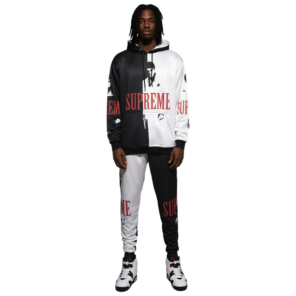 ^$UPR3M3 SCARFACE^ JOGGER SWEATSUIT (HOODED) (FLEECY SOFT LINED)