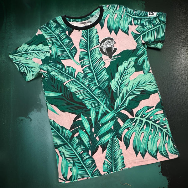 ^CROOKS & CASTLES^ (GREEN-MULTI) ~Palm Medusa tee~