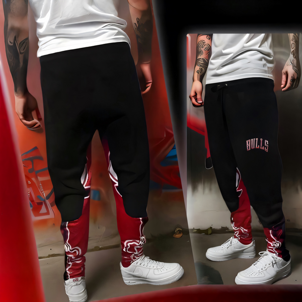 ^BULLS^ (WINDY CITY) *CUT & SEW* LUXURY JOGGER SWEATPANTS