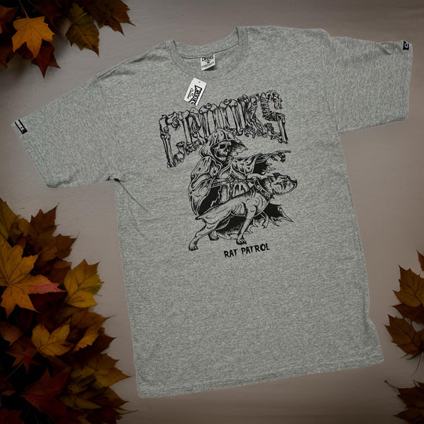 *CROOKS & CASTLES* (GREY) ~RAT PATROL~ SHORT SLEEVE T-SHIRT