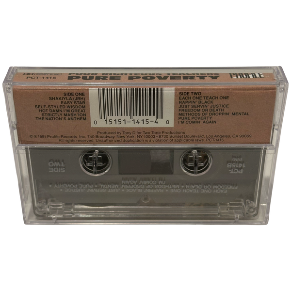 •POOR RIGHTEOUS TEACHERS - PURE POVERT• ~1991 OG PRESSINGS~ (CD & CASSETTE TAPE)