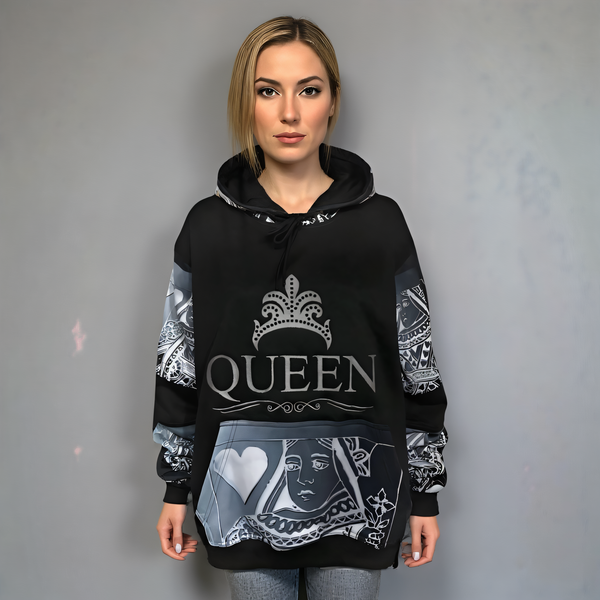 •QUEEN•OF•HEARTS• ~LUXURY PULLOVER HOODIES~ (CUT & SEW) (EMBROIDERED LOGO)