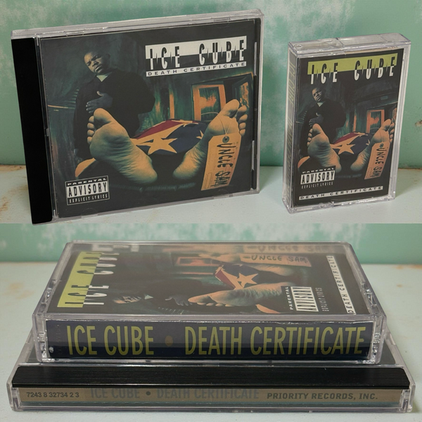 •ICE CUBE - DEATH CERTIFICATE• ~1991 OG PRESSINGS~ (CD & CASSETTE TAPE)
