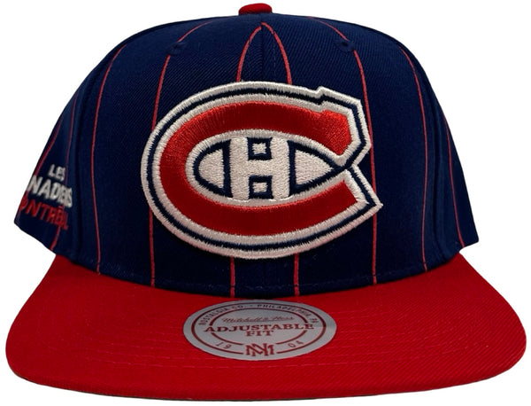 *Montreal Canadiens* ~Pinstripe~ snapback hats by Mitchell & Ness
