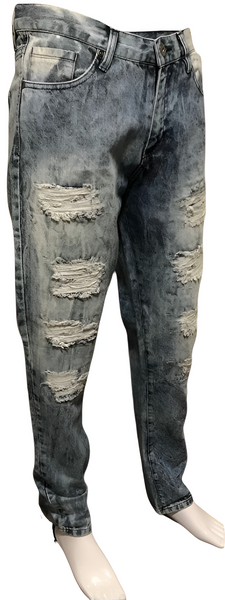 ^SOUTHPOLE^ (LIGHT SAND BLUE) RIPPED DENIM JEANS FOR MEN (36''x32'')