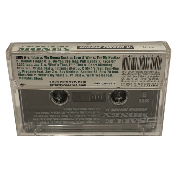 •SAUCE MONEY - MIDDLE FINGER U• ~2000 OG PRESSINGS~ (CD & CASSETTE TAPE)