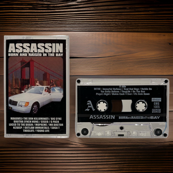 •ASSASSIN ~ BORN AND RAISED IN THE BAY• ~1997 OG PRESSING~ (CASSETTE TAPE)
