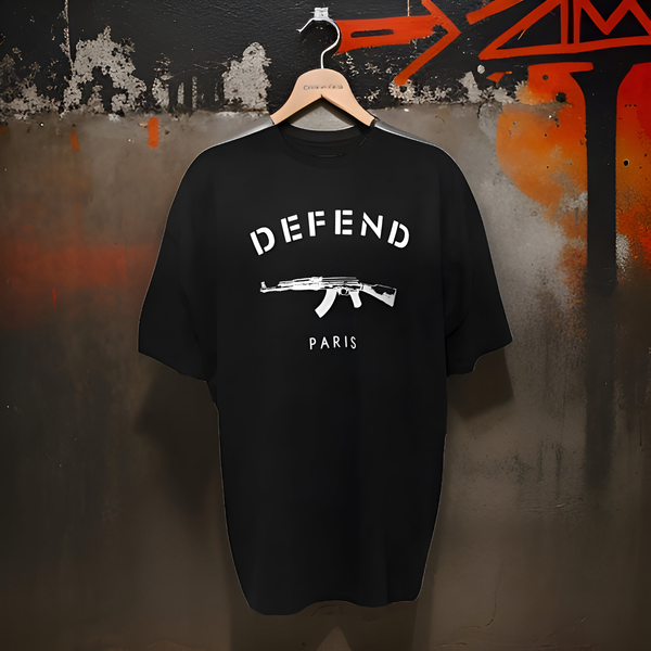 ^DEFEND PARIS^ (BLACK) ~AK47~ SHORT SLEEVE T-SHIRT