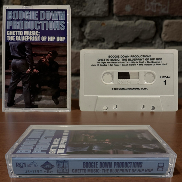 •BOOGIE DOWN PRODUCTIONS ~ GHETTO MUSIC: THE BLUEPRINT OF HIP HOP• ~1989 OG CLUB PRESSING~ (CASSETTE TAPE) (1)