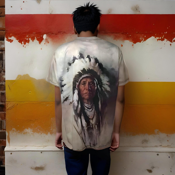 ^NATIVE AMERICAN^ ~DOUBLE SIDED PRINT~ LIGHTWEIGHT SUMMER T-SHIRTS