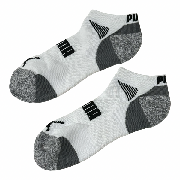 *PUMA* ANKLE SOCKS (BLACK-GREY-WHITE) (10” LONG)