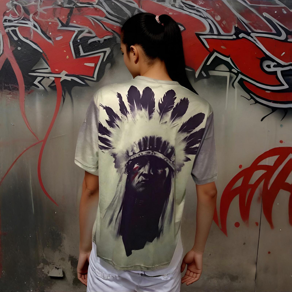 ^NATIVE AMERICAN^ ~FULL PRINT~ LIGHTWEIGHT SUMMER TEES