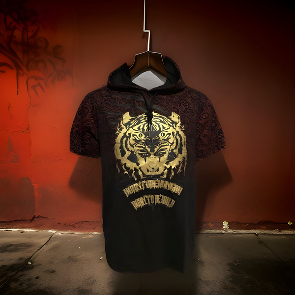 ^M-SOCIETY^ ~BORN TO BE WILD~ FANCY SHORT SLEEVE HOODED T-SHIRTS