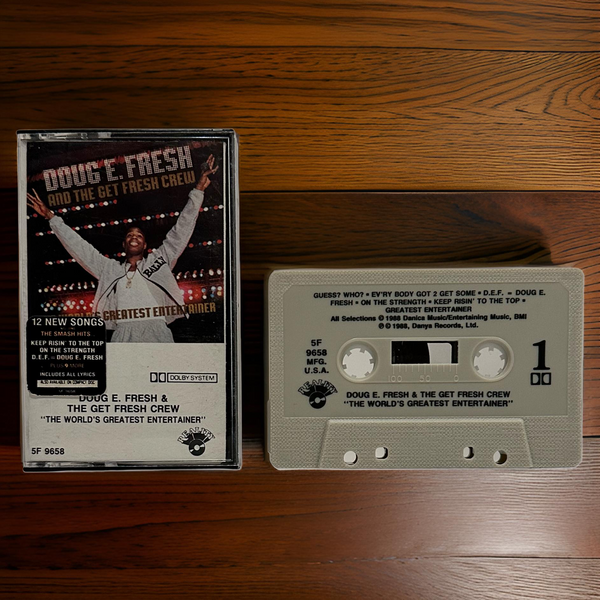 •DOUG E. FRESH & THE GET FRESH CREW ~ “THE WORLD’S GREATEST ENTERTAINER”• ~1988 OG PRESSING~ (CASSETTE TAPE)