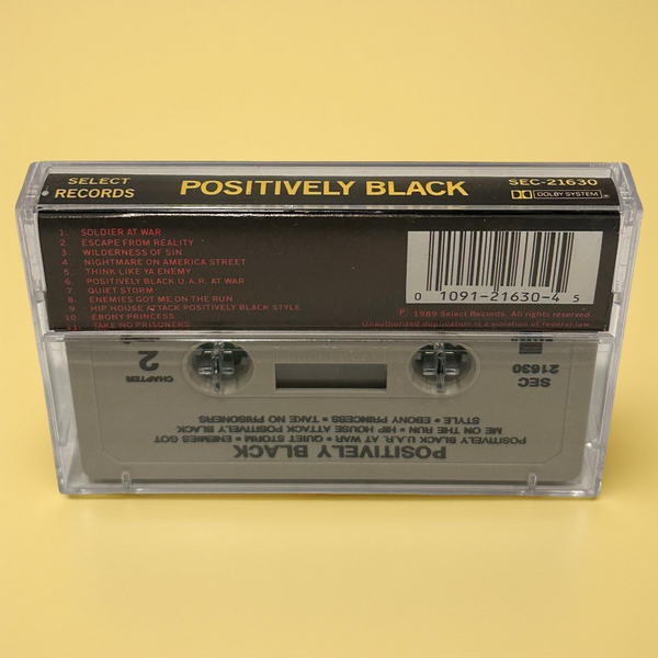 •POSITIVELY BLACK - POSITIVELY BLACK• ~1989 OG PRESSING~ (CASSETTE TAPE)