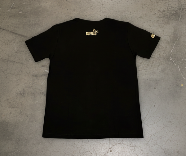 *BUFFALO* (BLACK) GOLD FOIL LOGO TEES
