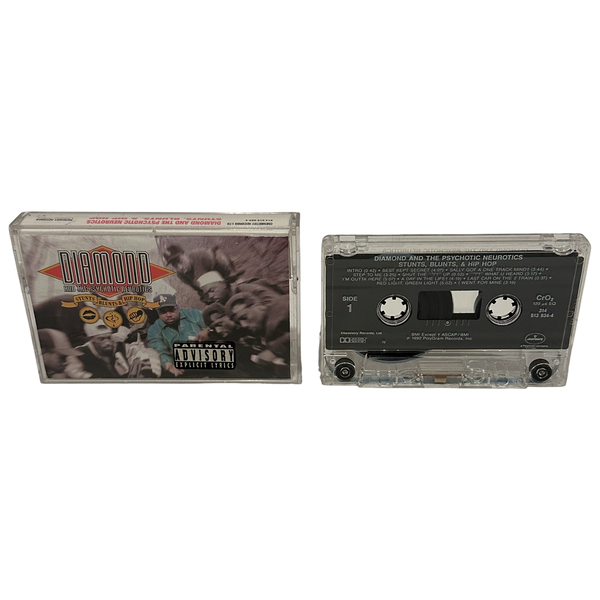 •DIAMOND AND THE PSYCHOTIC NEUROTICS - STUNTS, BLUNTS, & HIP HOP• ~1992 OG PRESSINGS~ (CD & CASSETTE TAPE)