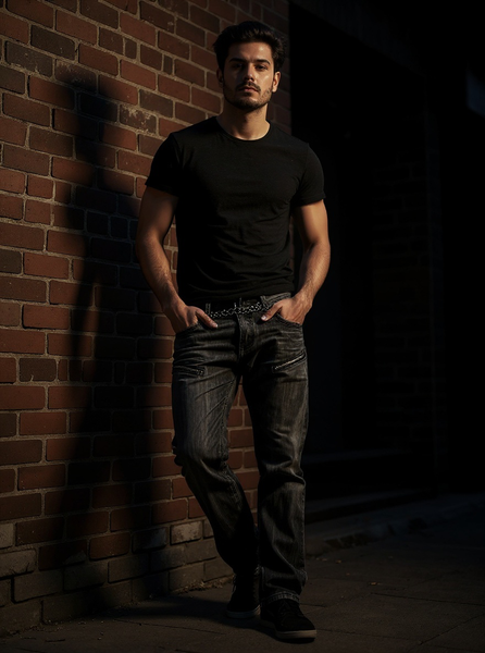 *Reward Denim Jeans* (HEAVY) (Waist 30” X 32” Leg) (Missing Button) (BLACK)